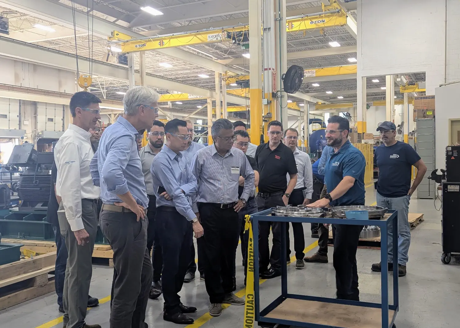 Our Atlas Copco employees came to visit our facility for our sales training program.