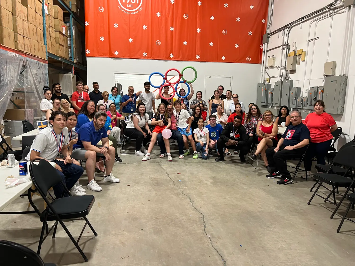 Kombi Olympics in our Warehouse with employes