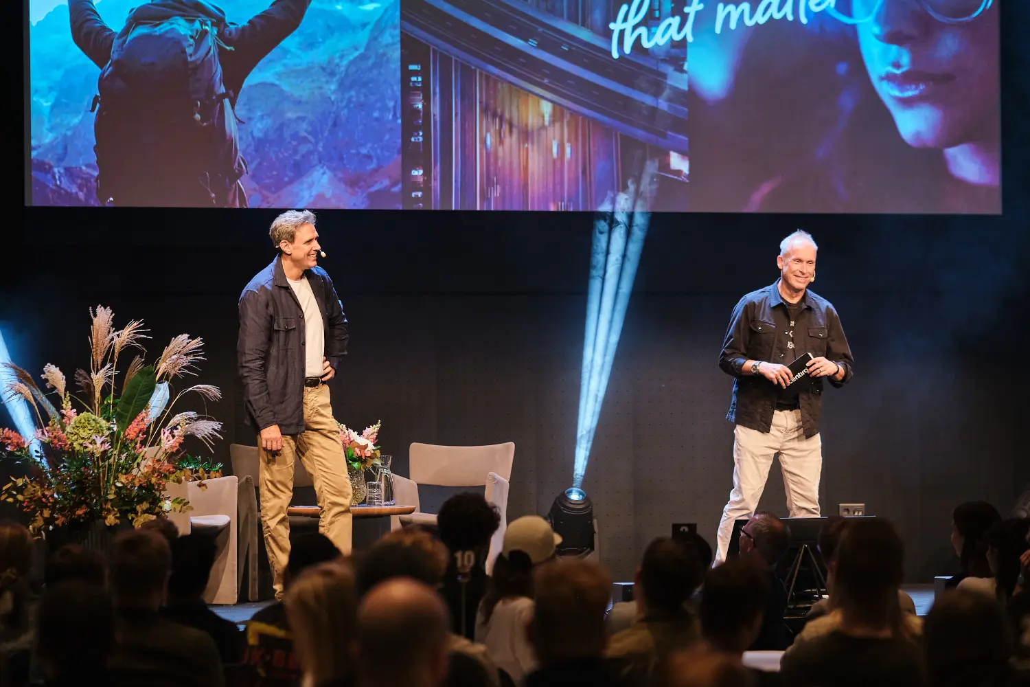 Thomas Herkel, COO & Niklas Hedin, CEO, on stage during one of our conferences.
