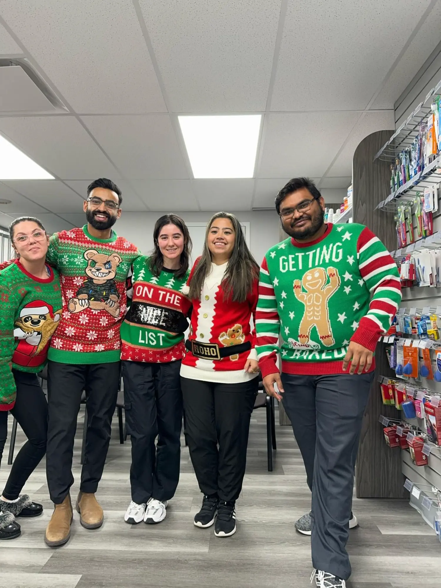 On-site clinic team during the winter holidays