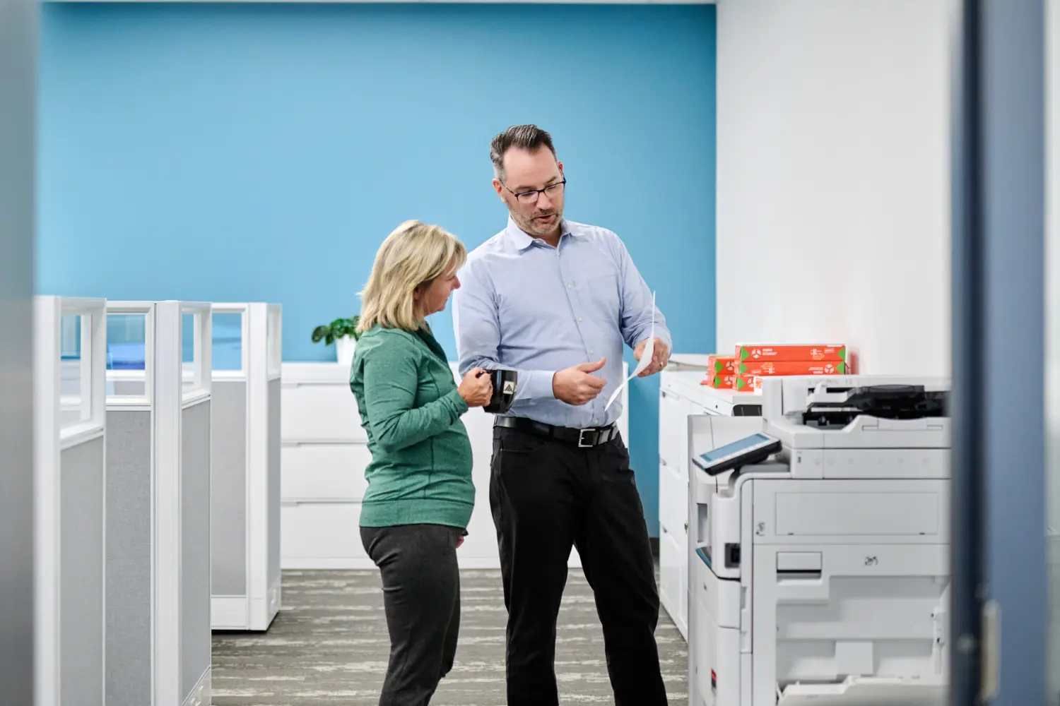 AD Canada team members collaborate in the office.