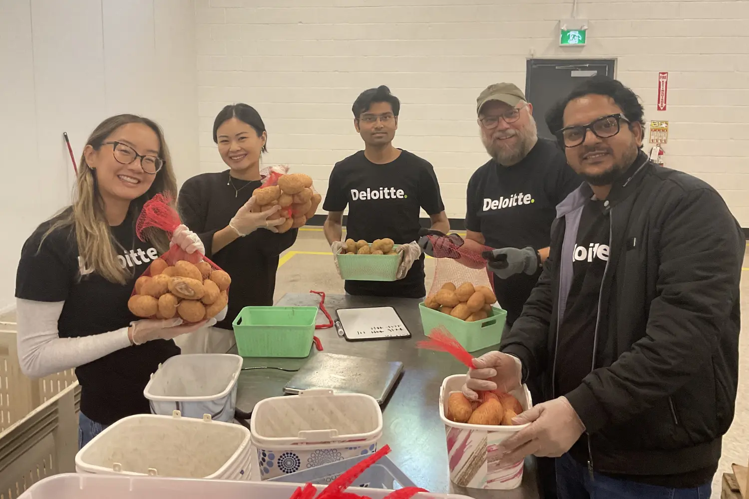 Our people at a volunteer event for Earth Month.