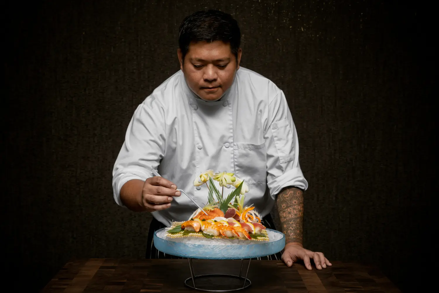 One of our talented culinary team members continuing to perfect his sushi craft