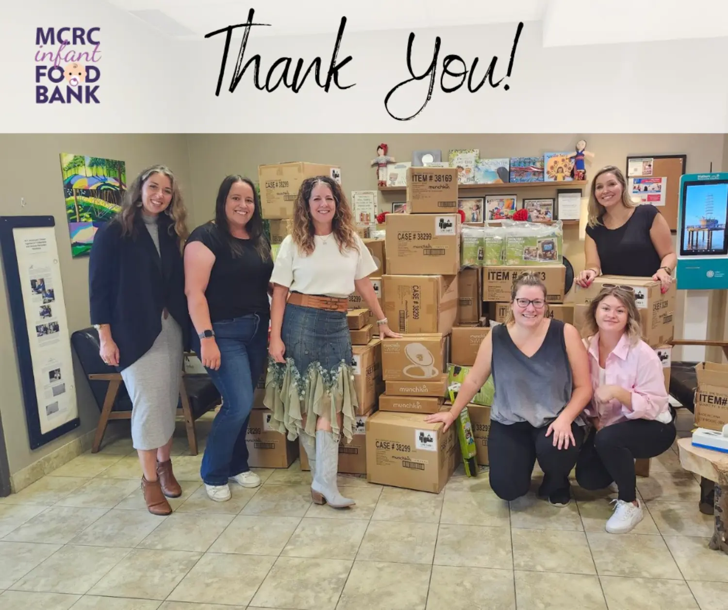 MCRC is grateful for the support of our community for their generous donations to our Infant Food Bank