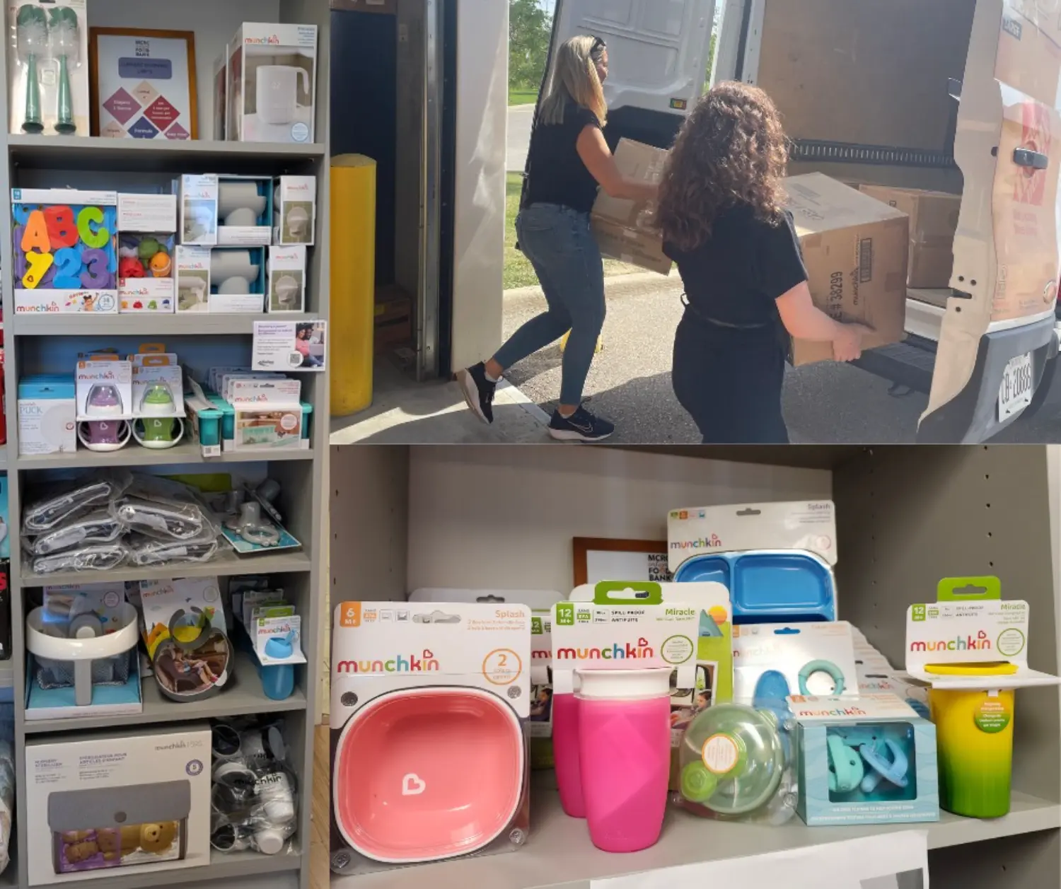 Our MCRC team members take on all tasks, big and small, in support of our Infant Food Bank!