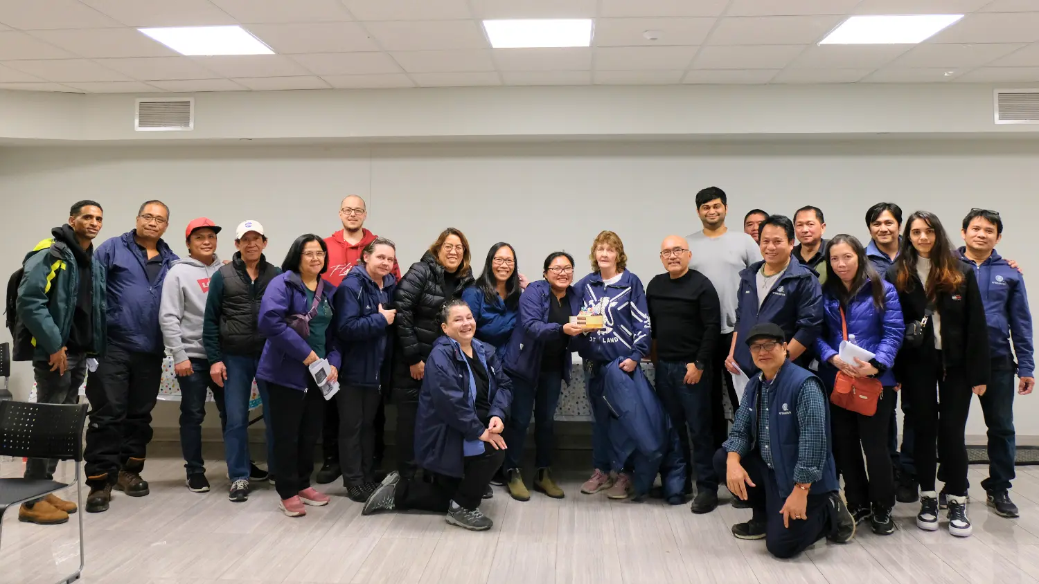 Celebrating one of our senior employee's birthday.