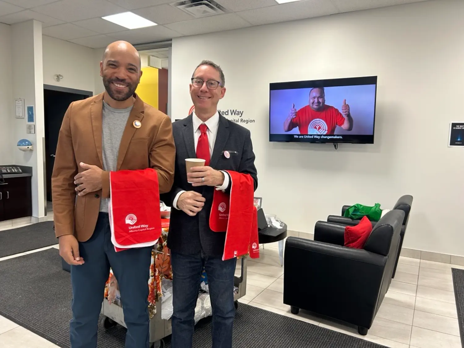 Leadership welcomes staff with coffee, tea & treats. Starting the day with warmth, connection & gratitude.