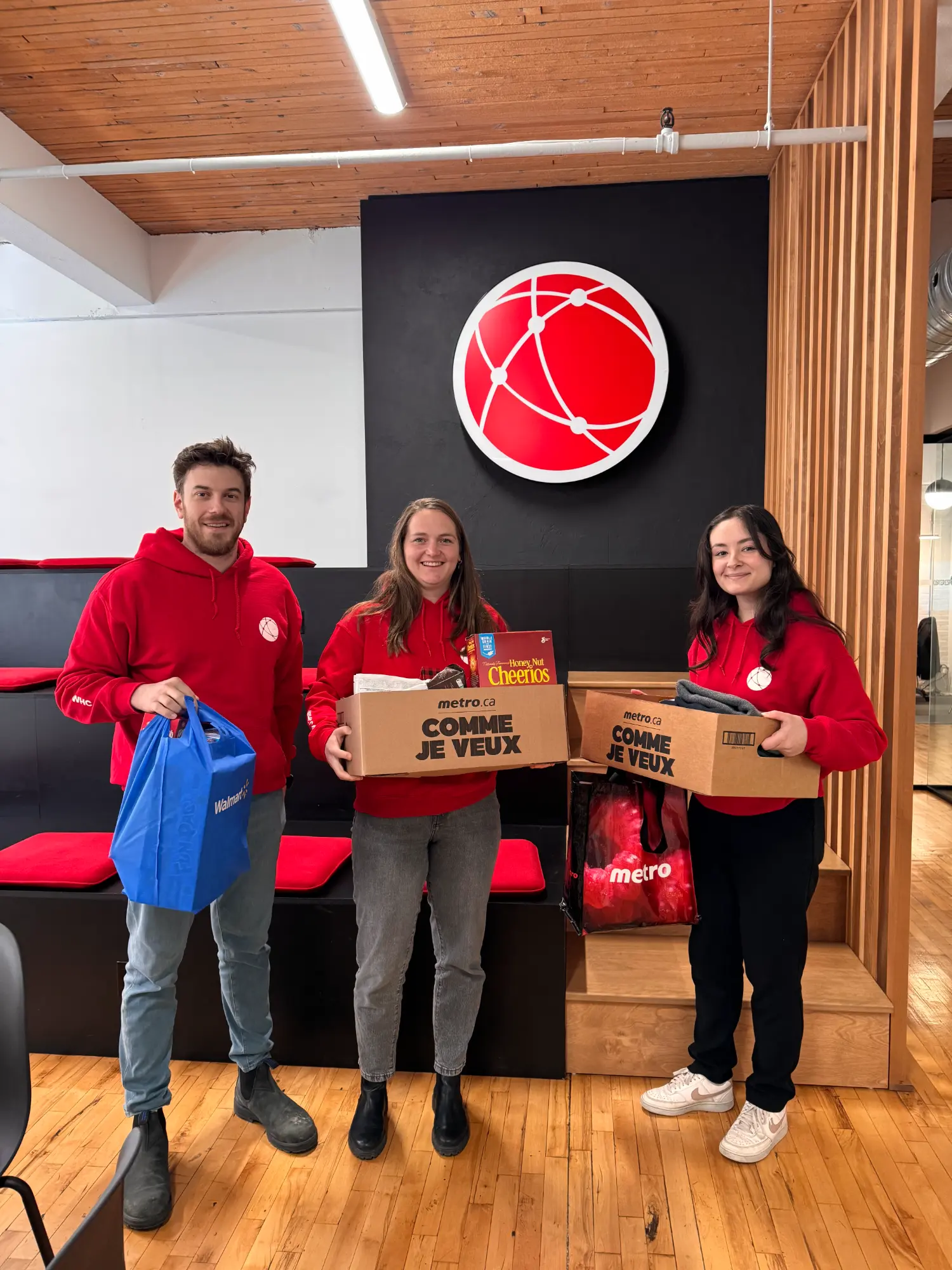 WHC team dropping off donations to Sun Youth, strengthening and supporting our local community.