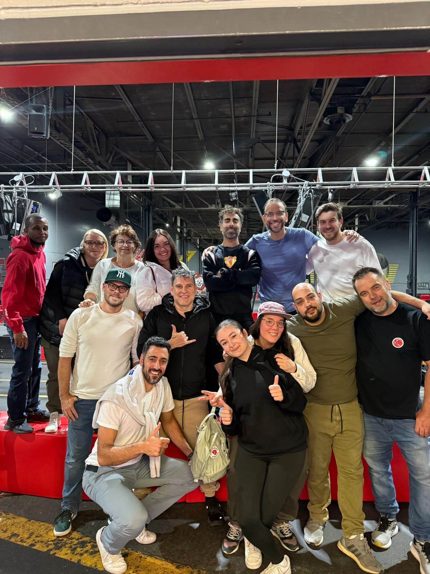 WHC team hitting the track for some high-speed fun after work.