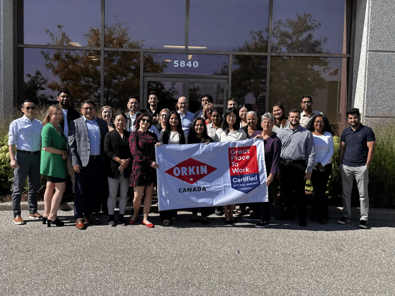 Our Orkin Canada Support Centre Teammates Celebrating Our GPTW Certification.
