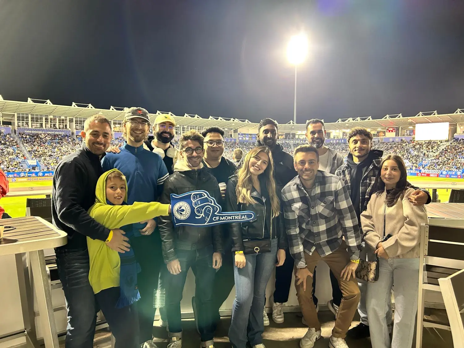 Team bonding watching Soccer Game (FC Montreal vs. New York Red Bulls)