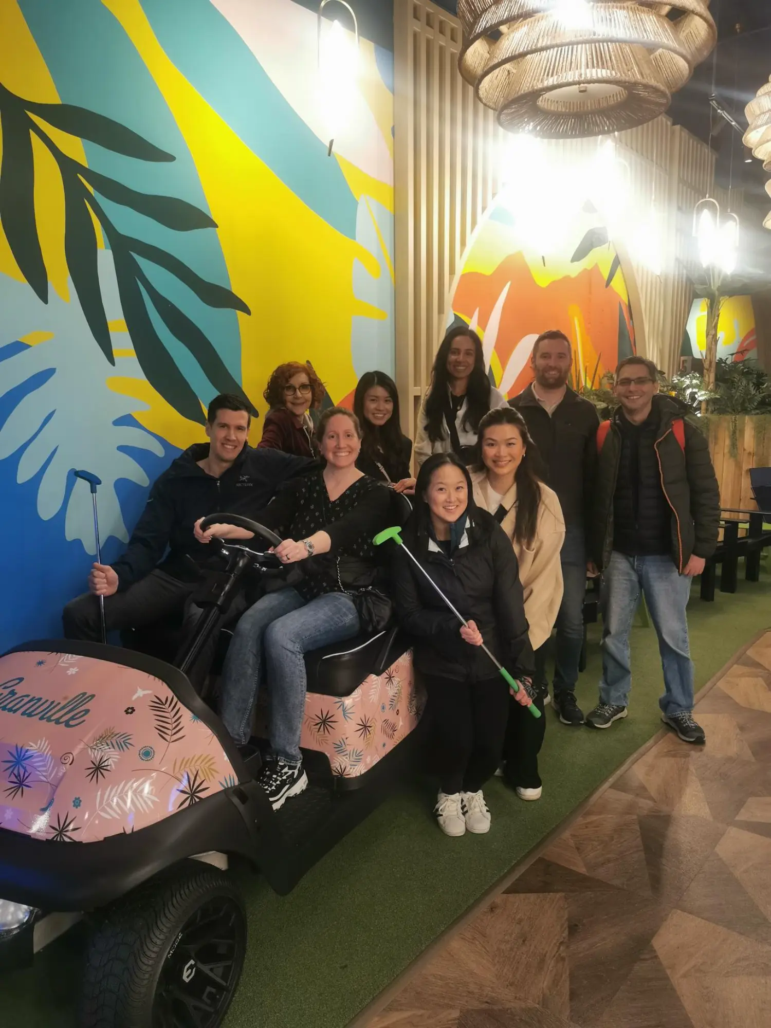 The finance team celebrated the end of another busy tax season with a team lunch and playtime at the Rec Room.