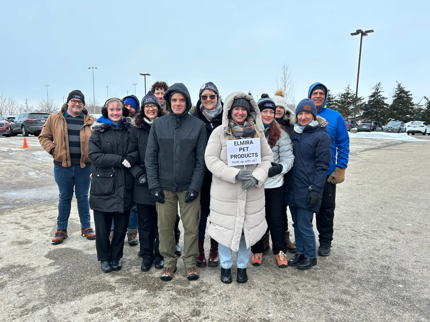 Community-minded: participating in the local Coldest Night of the Year fundraising walk to help support people in need.