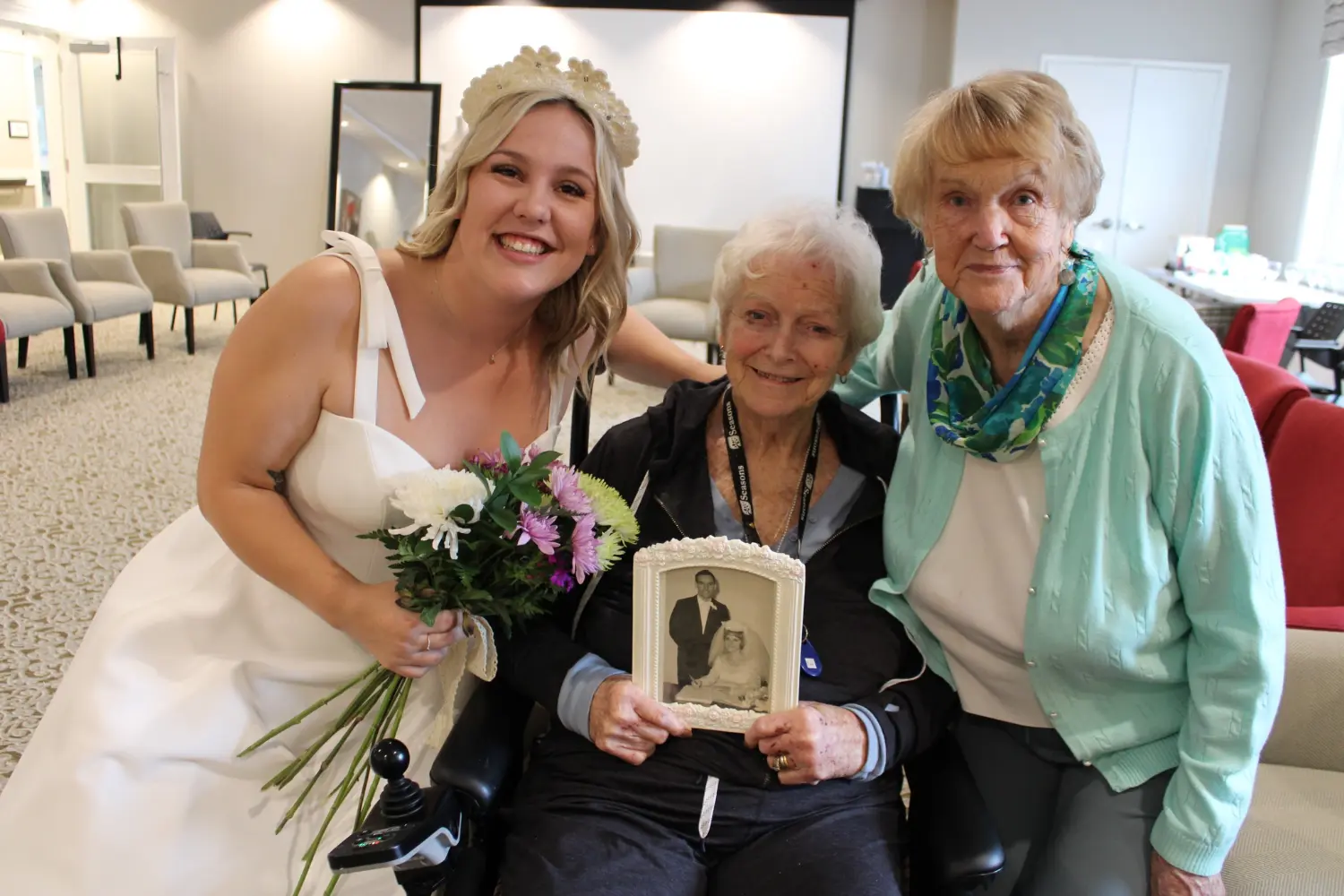 Erica is getting married and hosted a 'Say yes to the dress' with residents, who voted on their favourite