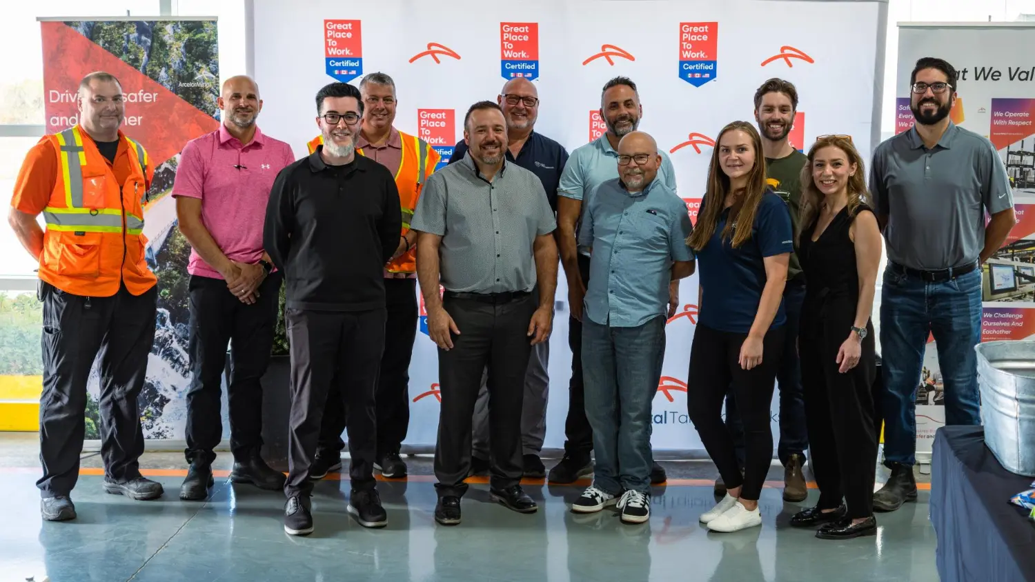 picture with a visiting customer