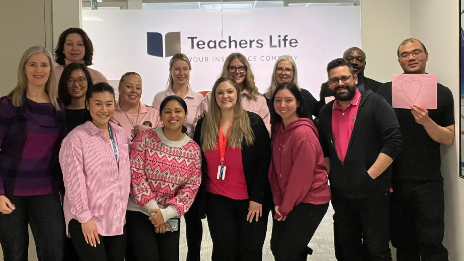 The Teachers Life team wore pink shirts to show support & raise awareness for a world where everyone feels safe & valued