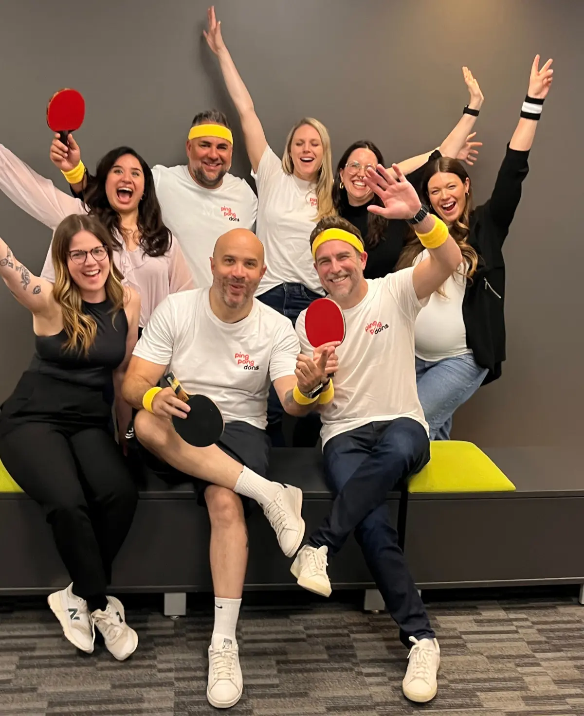 L’équipe Gestisoft, grande gagnante de notre tournoi Ping Pong Dons au profit de la fondation Charles‑Bruneau.