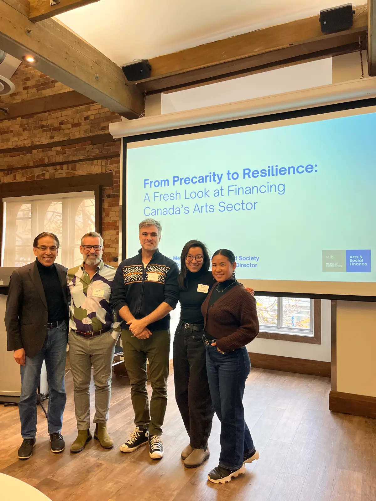 Arts: Staff kicking off a new initiative to use innovative financial models to strengthen the arts sector in Canada