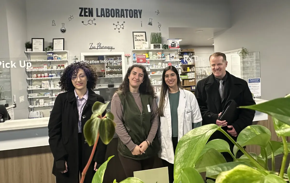 Strengthening partnerships in action: Robust Recycling during a site visit with Zen Pharmacy.