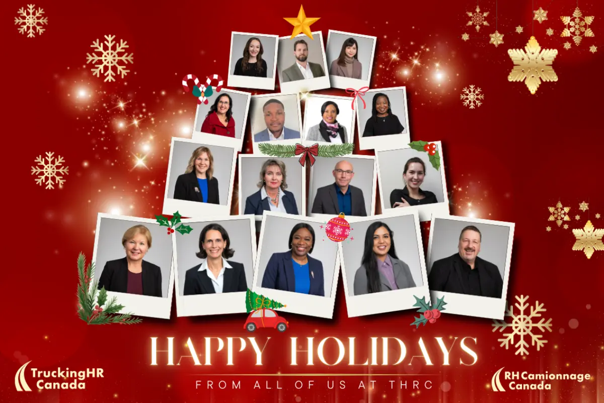 Members of the THRC team sharing holiday wishes at the end of the year.