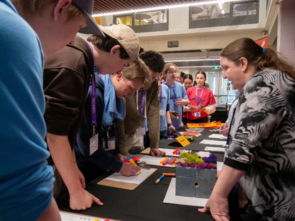 One of our Project Geologists at a Laurentian University, Mine Opportunity event, with students.