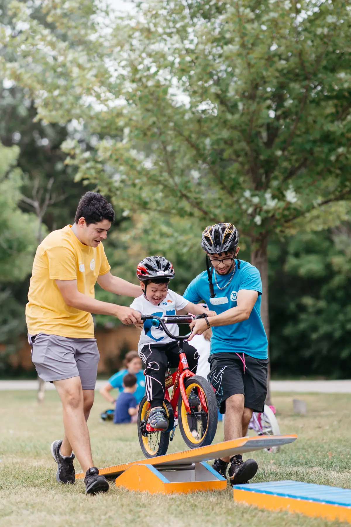 Learning new skills at Bike Camp.