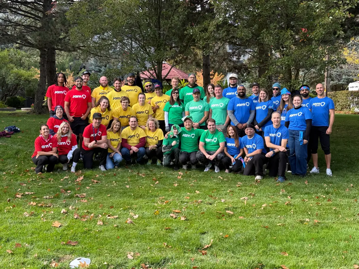 The JAM team at our annual JAMboree team building event challenge!
