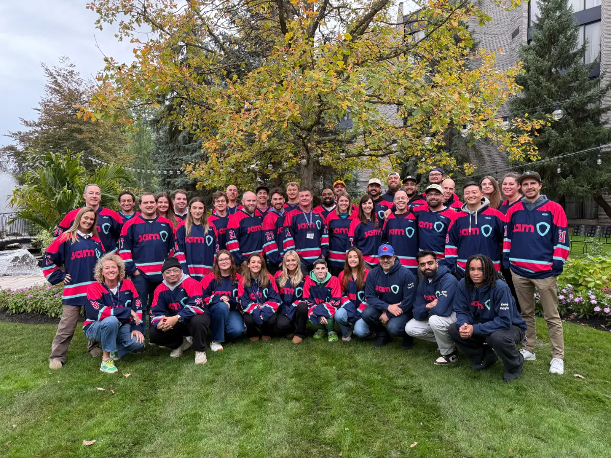 The whole JAM team (veterans and rookies) at our annual JAMboree!