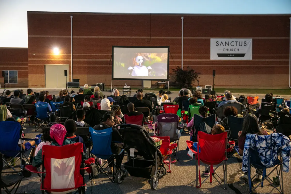 Sanctus Ajax Movie Night - Outdoor movie night is a favourite, often bringing in several visitors from the community.