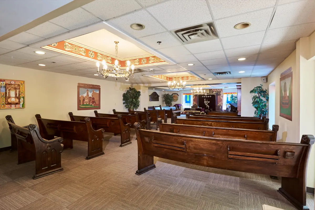 Our sanctuary used for many functions for our residents, families, staff and the community.