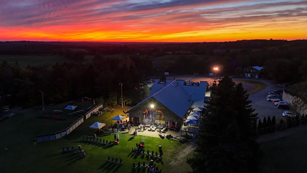 Drone shot of the property.