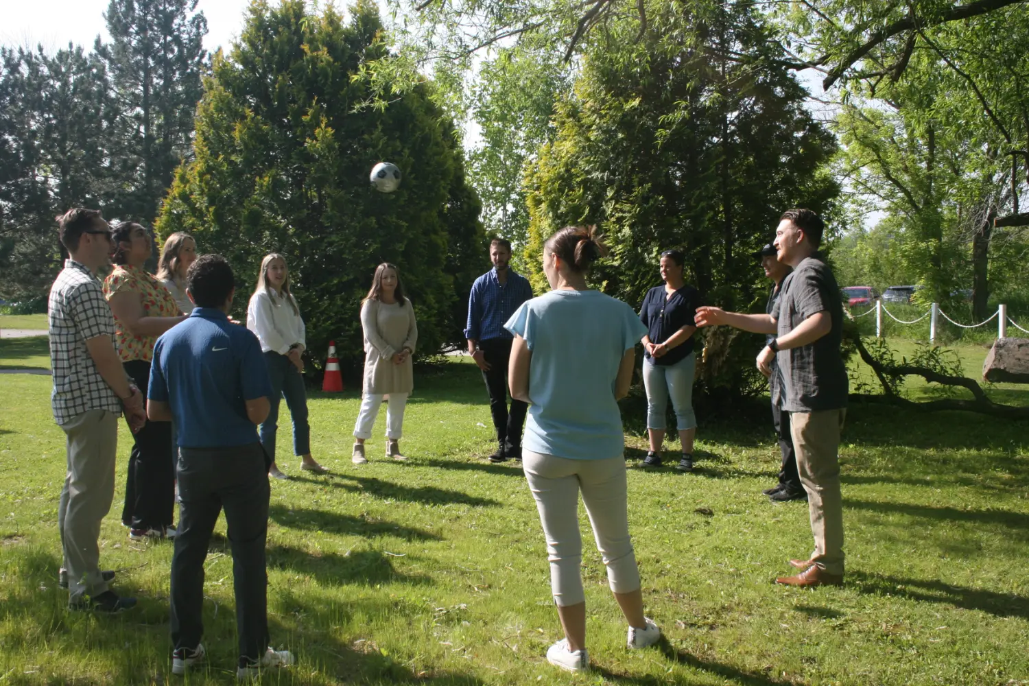 Taking advantage of the great weather during Professional Development Day