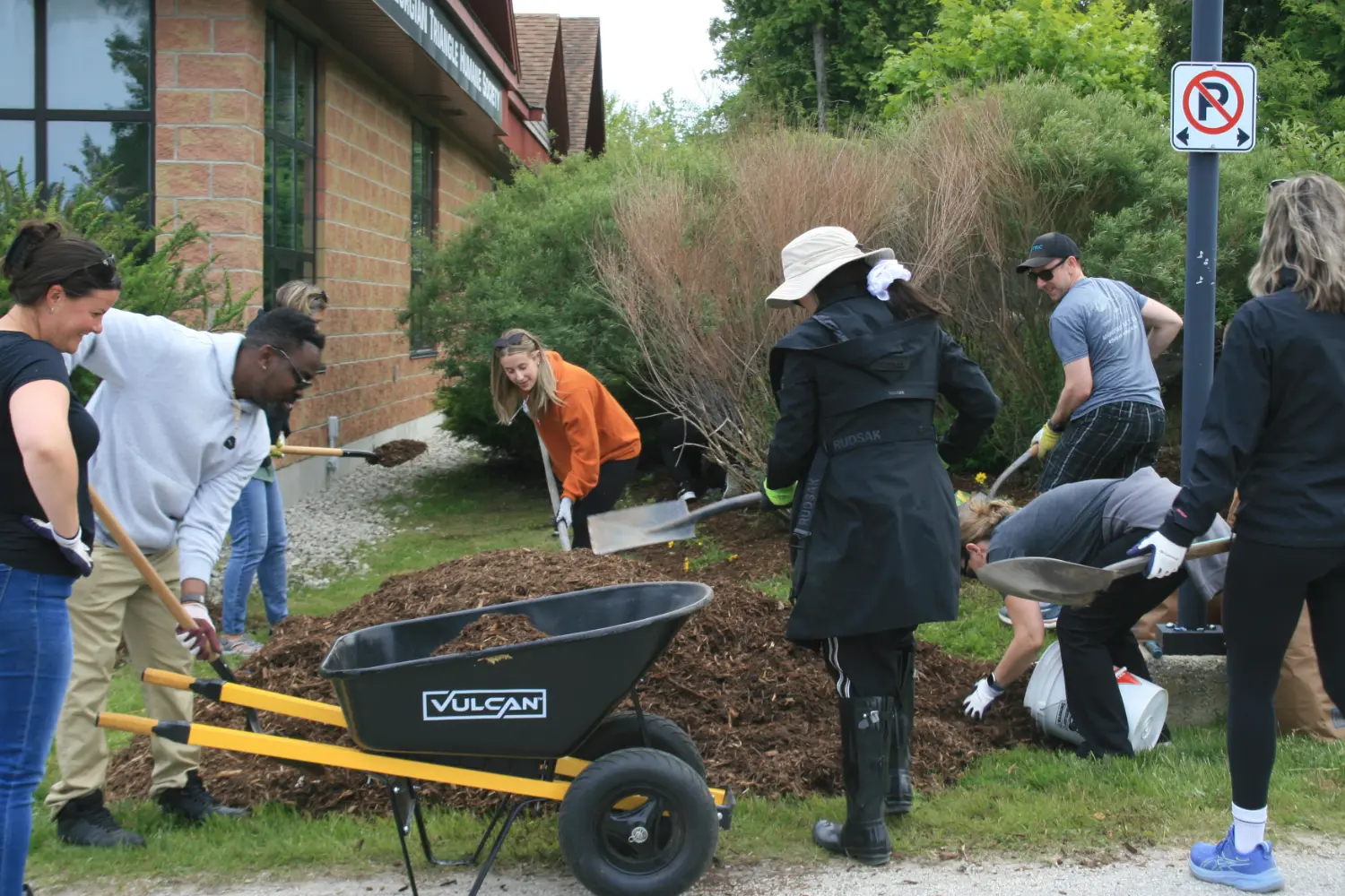 Our team helping in the community at the local human society. Yearly gardening adventure to spruce things up for Spring.