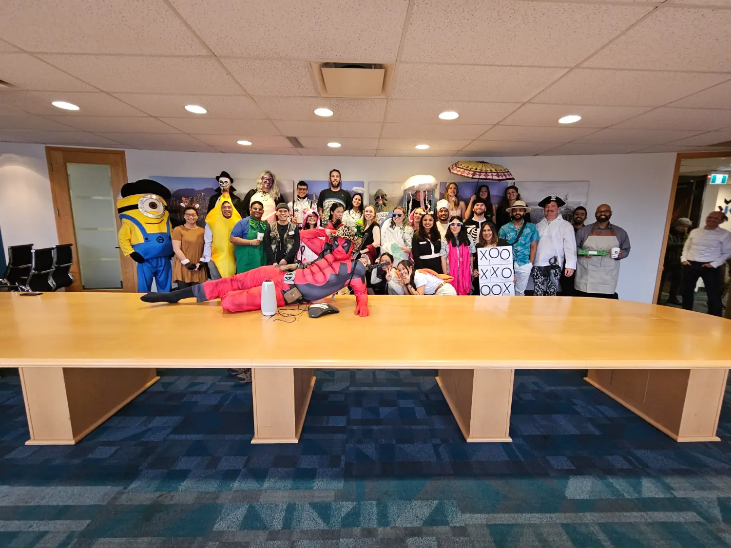 Having some fun on Halloween.