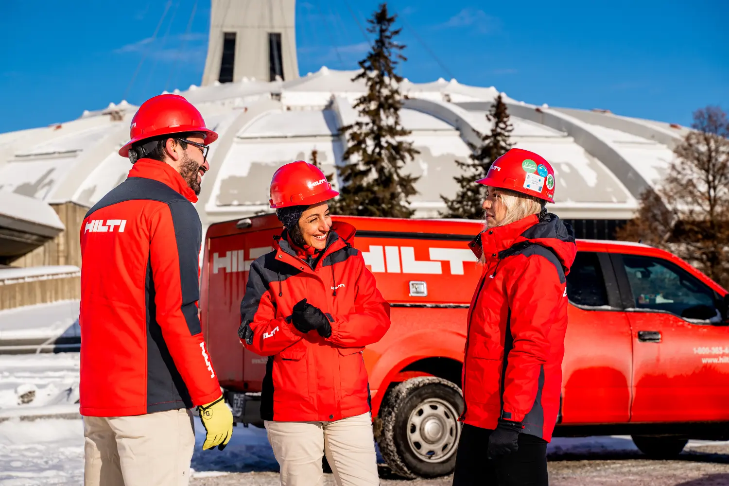 Three Hilti team members in Montreal.