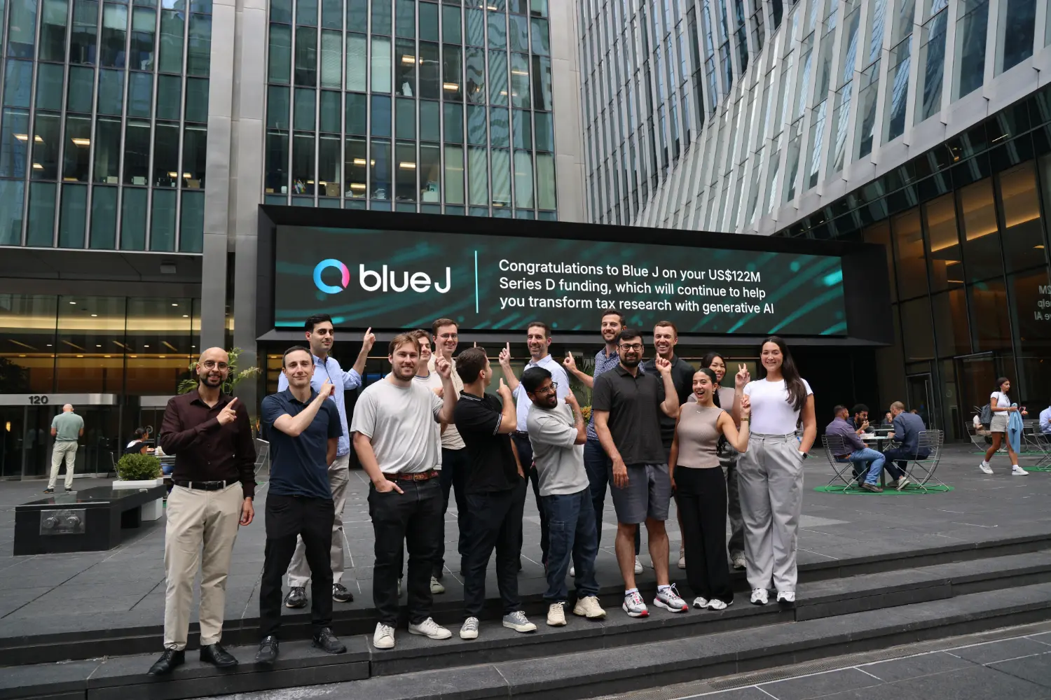Some of our team celebrating our Series D funding!