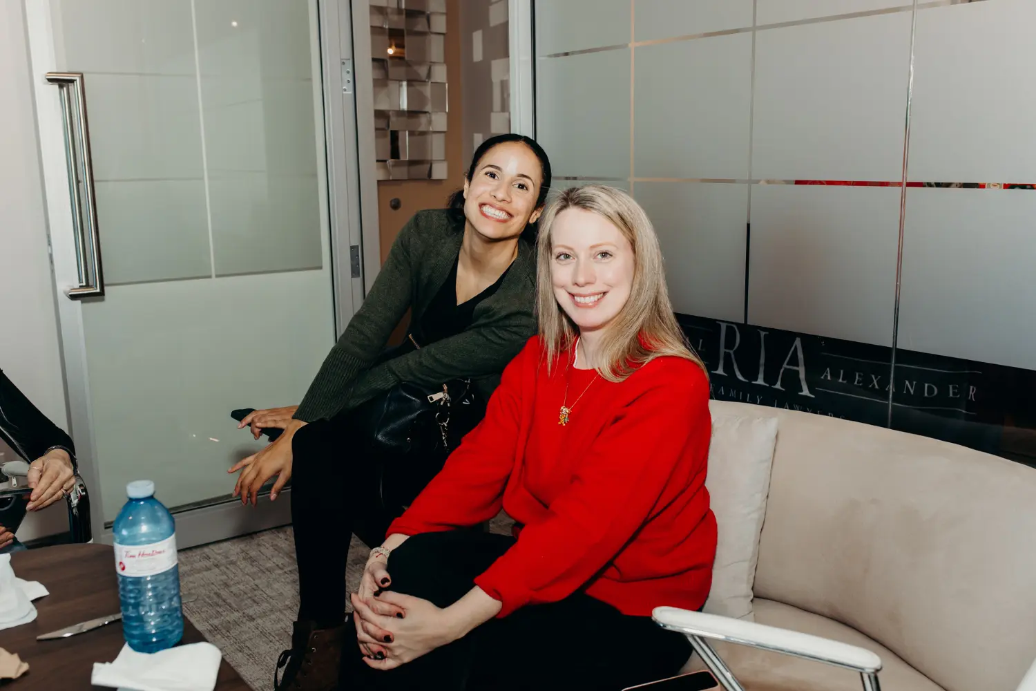 Our Articling Student and Director of Legal Talent at the firm's annual holiday party in our Brooklin office.