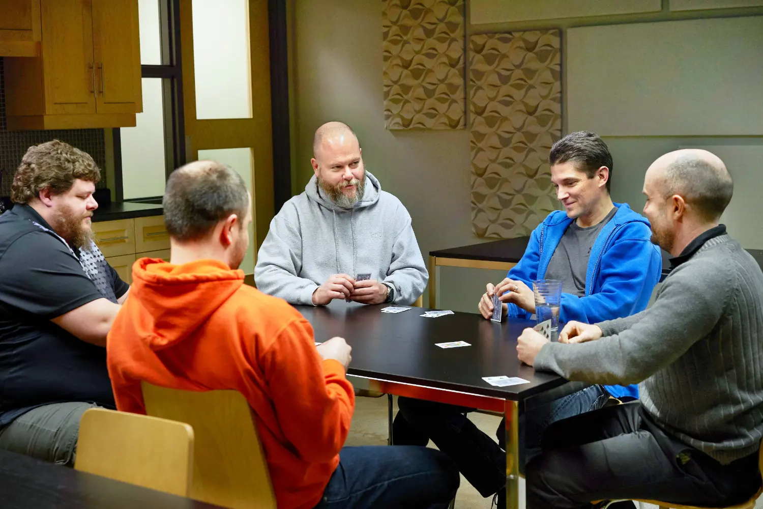 MERAK staff in the break room.