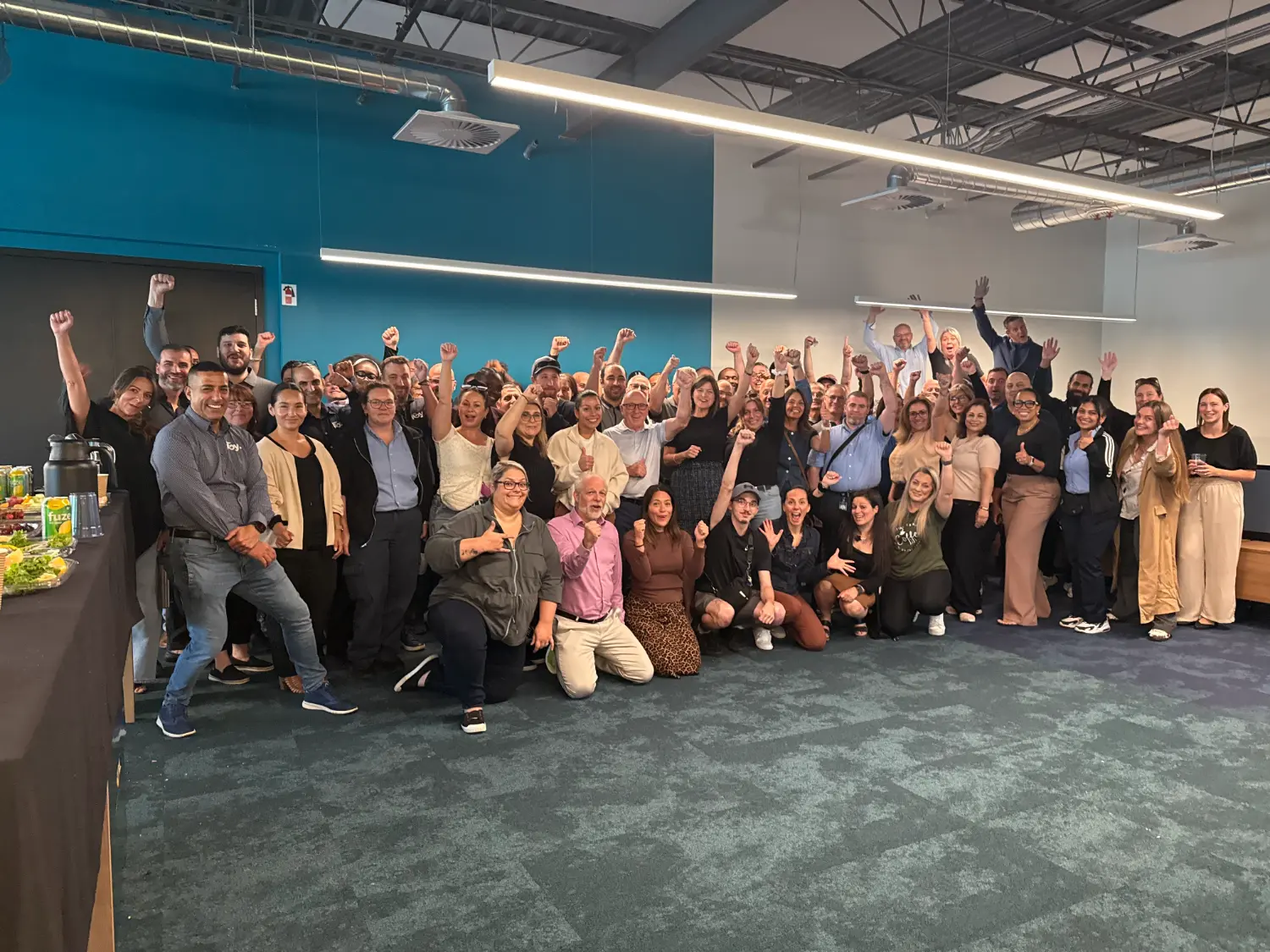 The entire administration team gathers for our quarterly meeting which always includes fun and games!
