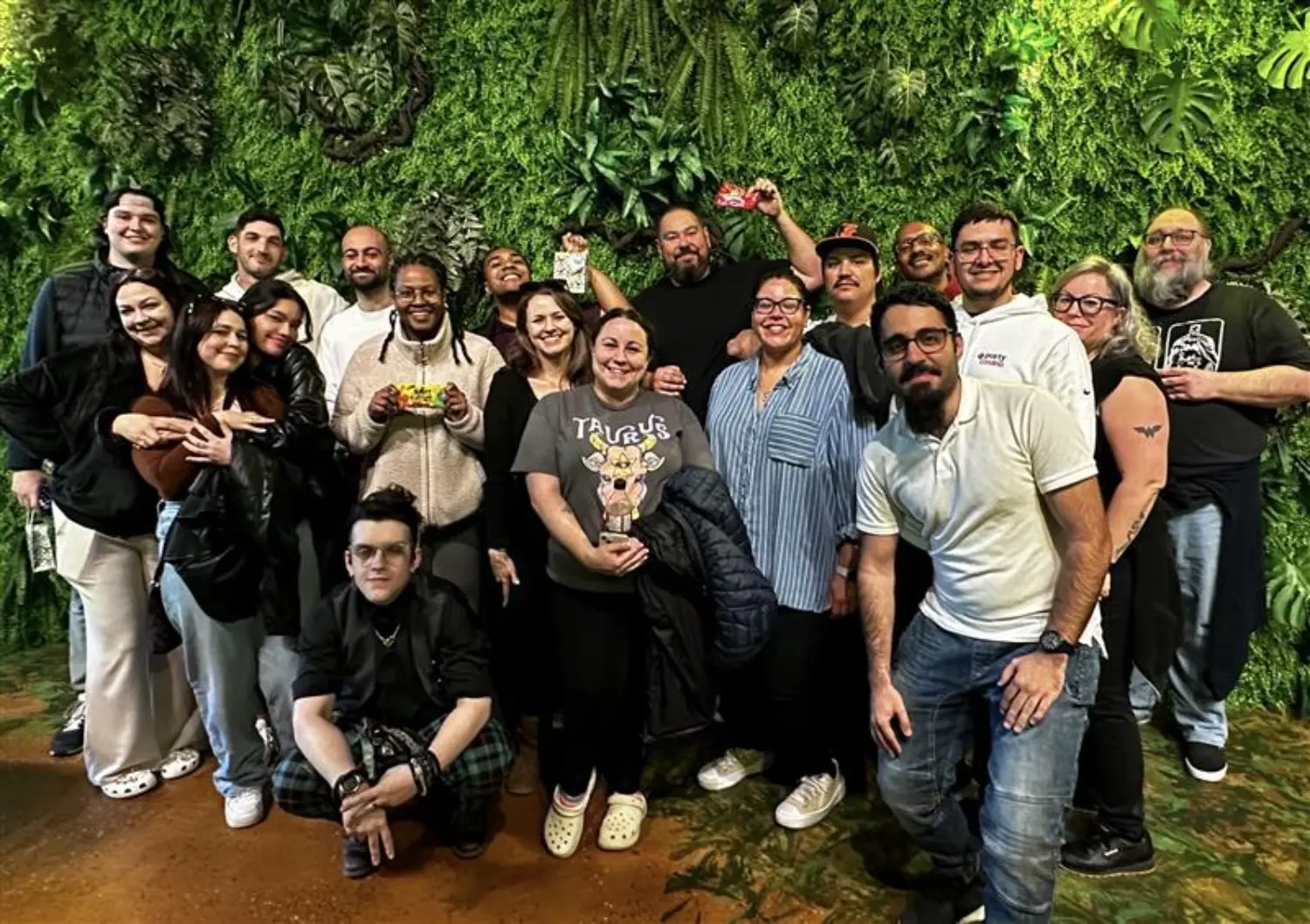 Our team in Montreal out at an escape room for team building