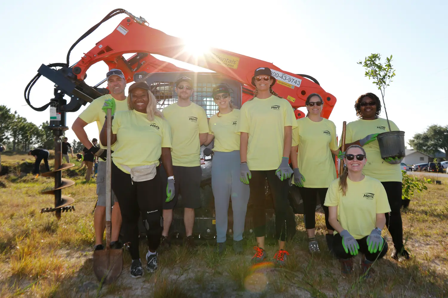 Herc team members using equipment to serve the communities that we live in.