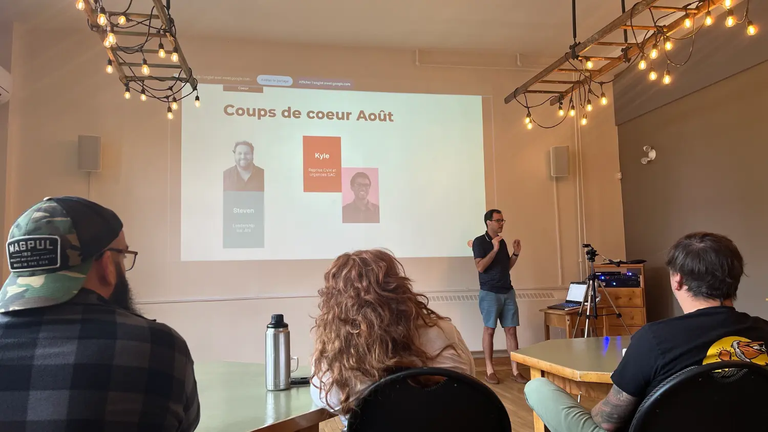Présentation pendant notre chalet annuel