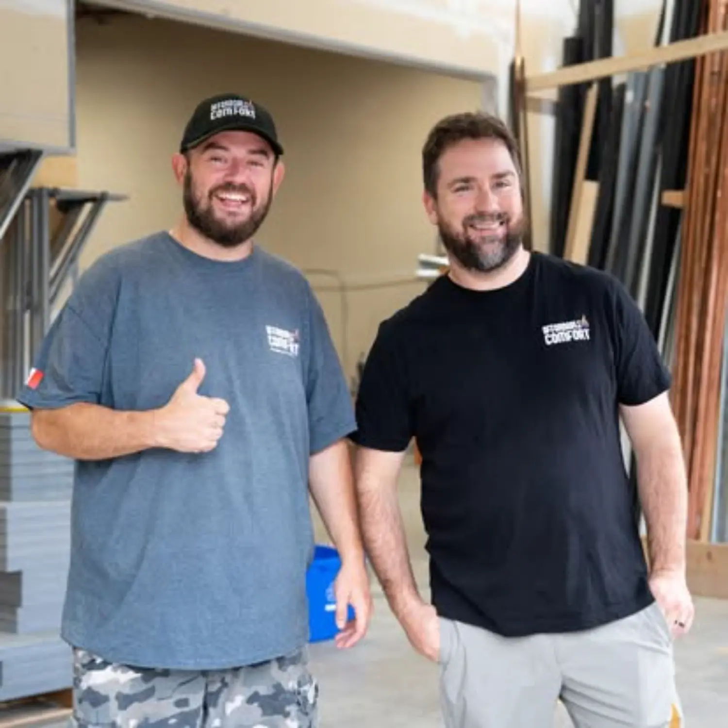 Crew members on site, delivering high-quality HVAC installations.