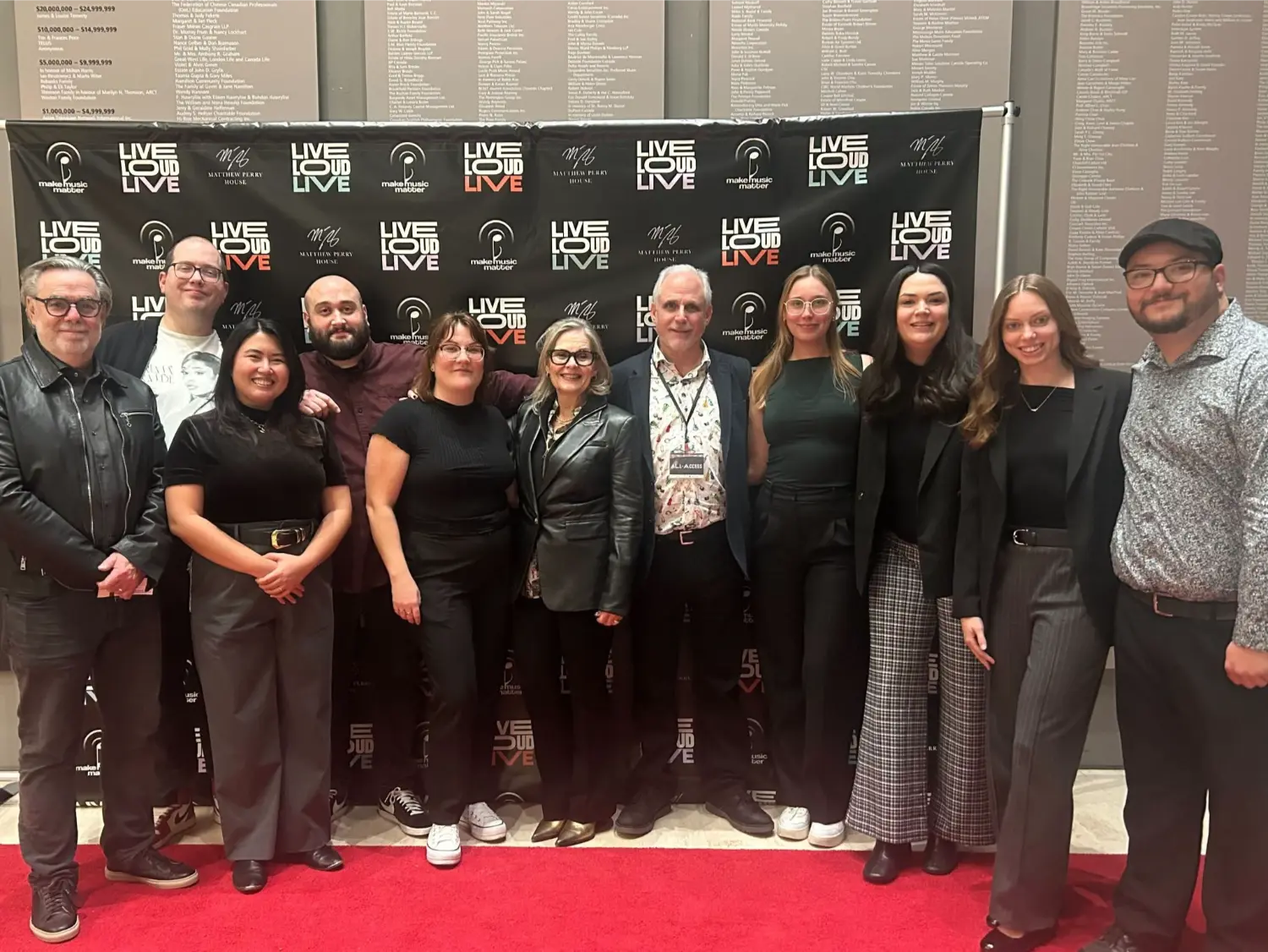 Enterprise Canada & Creative Currency joined Live Loud LIVE 2025 in support Make Music Matter & the Matthew Perry House.