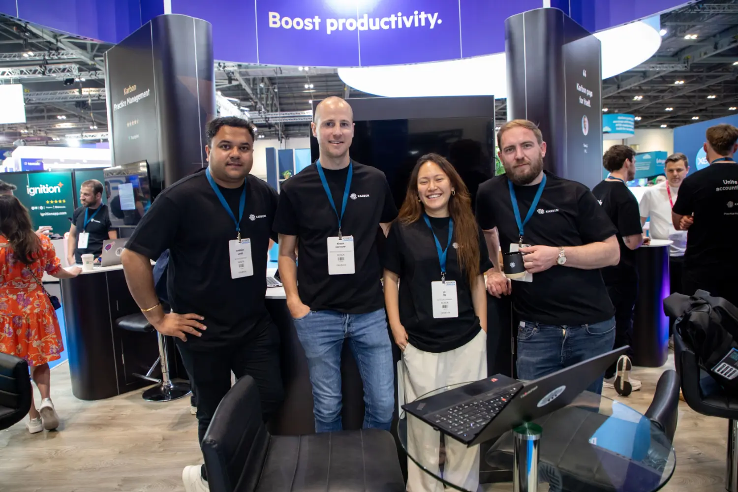 UK Karbonites at Accountex London.