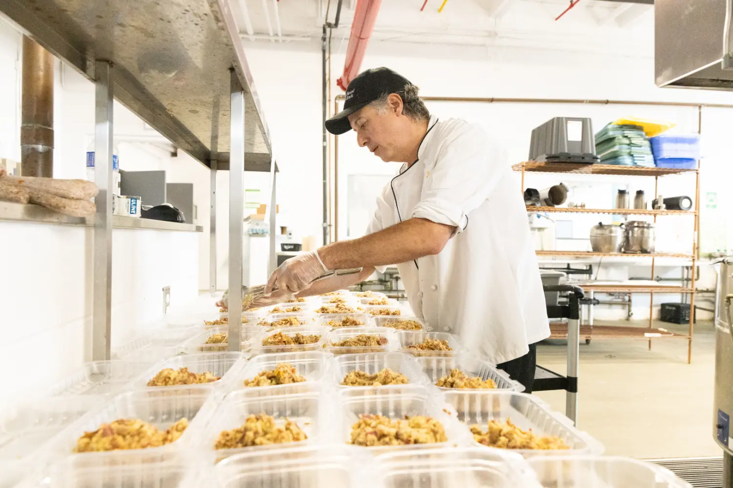 Staff working in the Kitchen