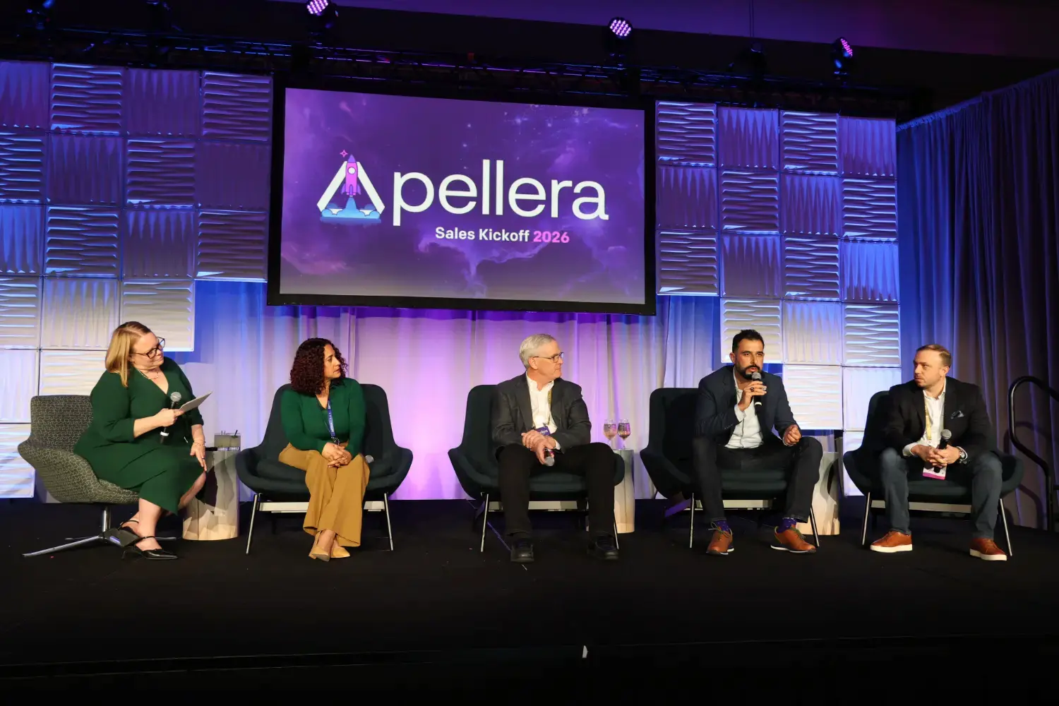 Pellera employees and leaders participate in a panel discussion, sharing their valuable insights and experiences.