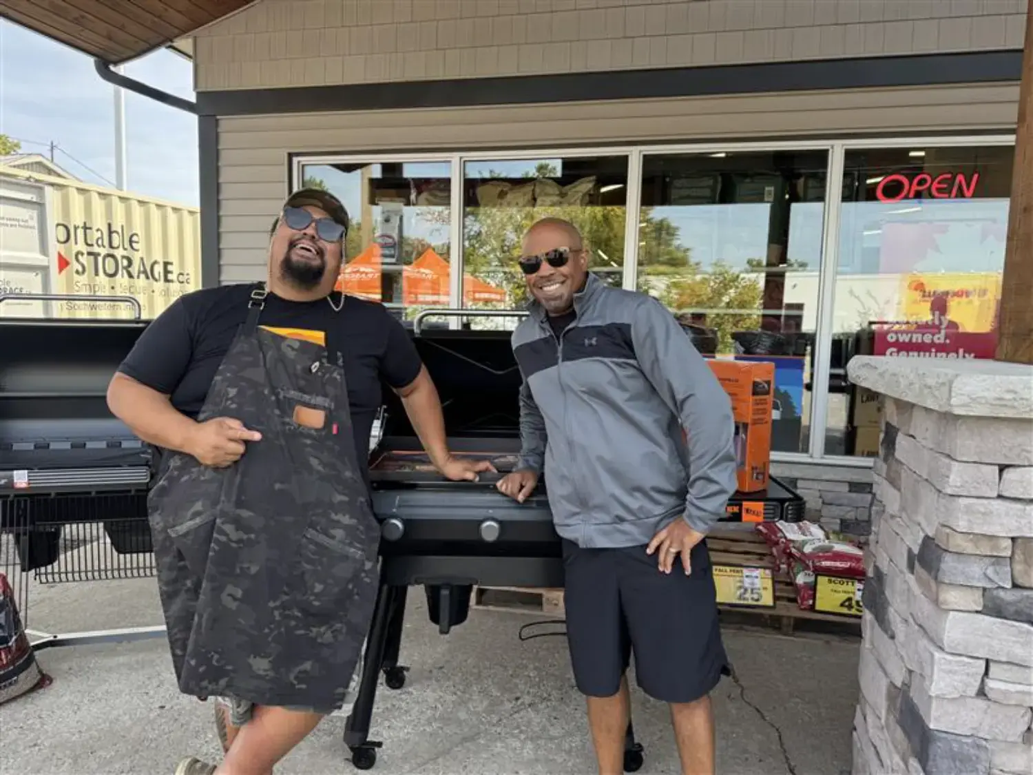 One of our Canadian reps with a happy customer.