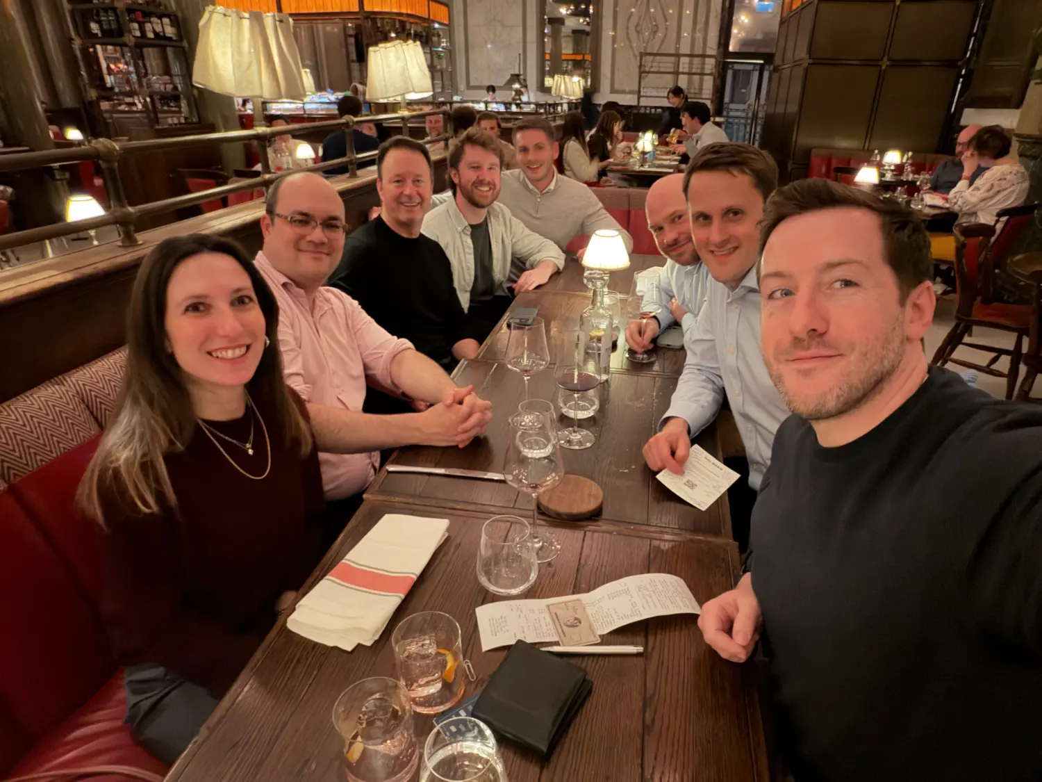 The EMEA team celebrates annual award nominees in London during Employee Appreciation Week.