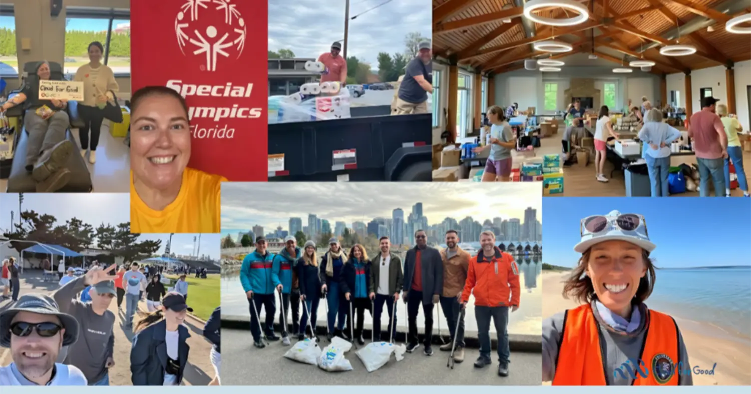 Volunteering collage.